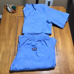 Blue scrub set